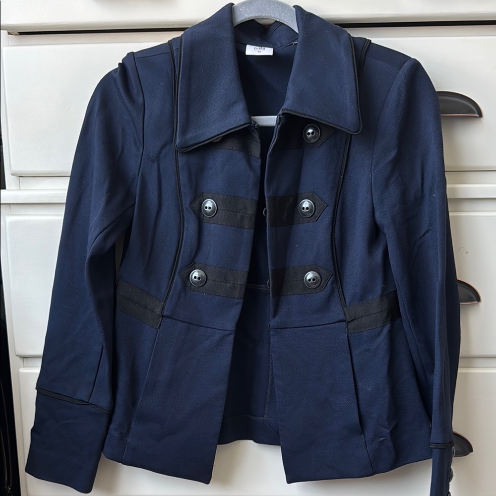 CAbi Navy Double-Breasted Jacket